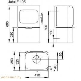 Отопительная печь Jotul F 105 R B BP