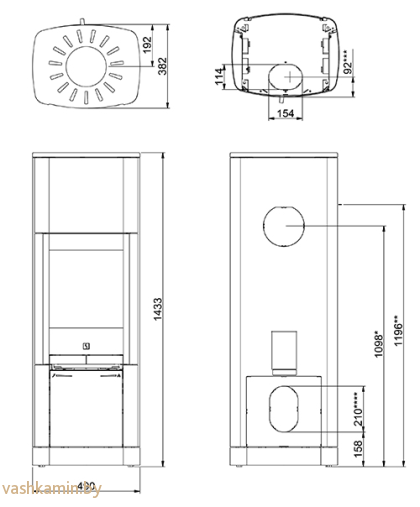 Scan 65-9 HT печь-камин