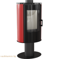 Печь камин Kratki KOZA AB S N O GLASS KAFEL CZERWONY