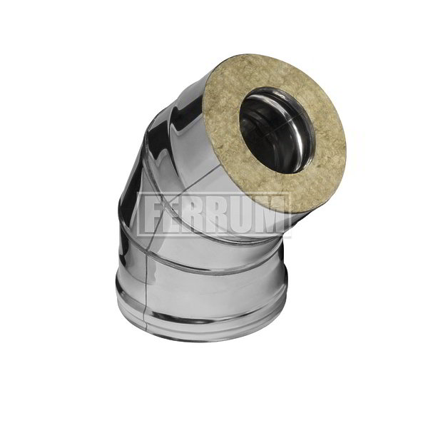 Сэндвич-колено 45° Ferrum HF (AISI 430 0,8 мм)