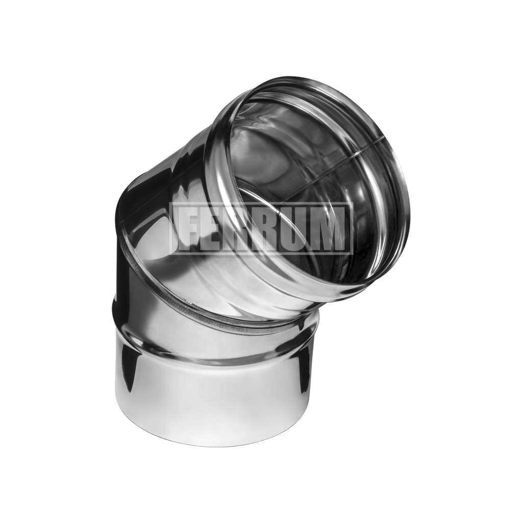 Колено угол 45° Ferrum HF (AISI 430 0,8 мм)