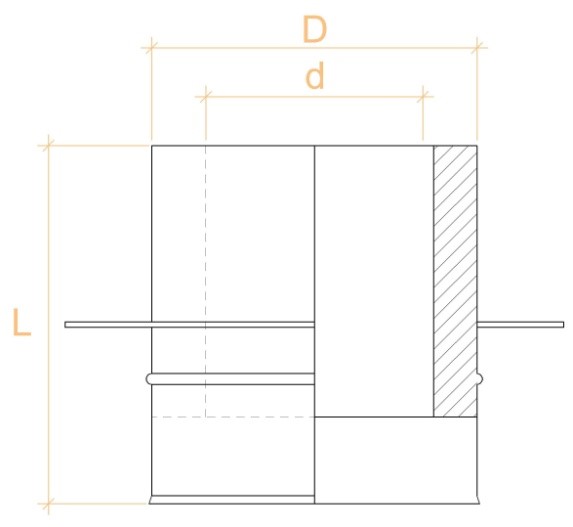 Опорная площадка L=500 мм Нерж. AISI 430, 0,5 мм Вермилоджик