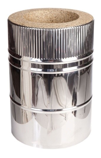 Труба дымовая L=330 мм Нерж AISI430 0.5 мм Вермилоджик