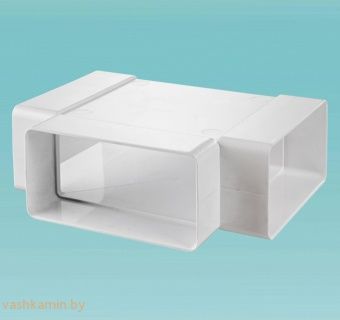 Тройник для плоских каналов ПВХ