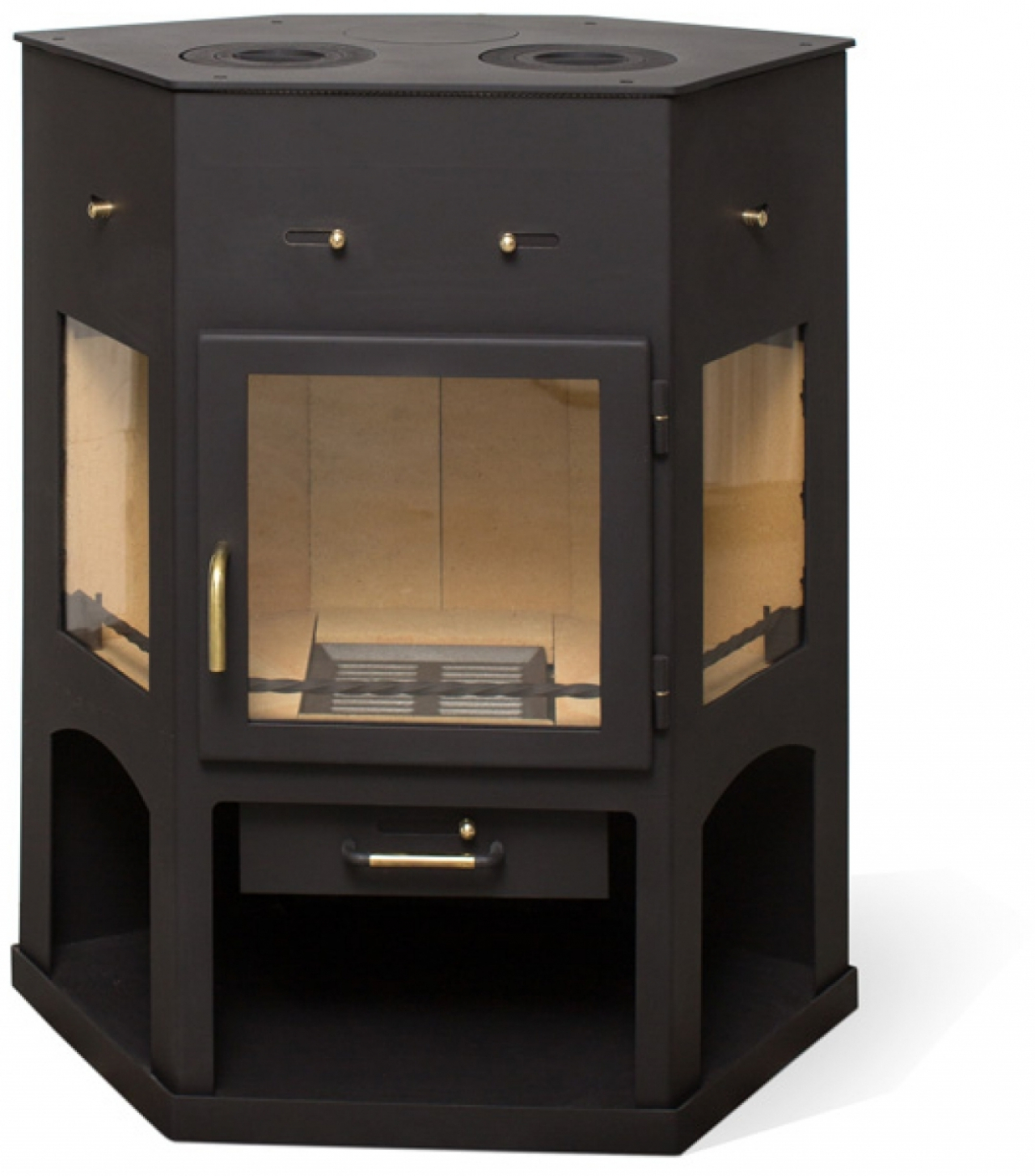 Печь-камин “Енисей с плитой” АОТ-11,0