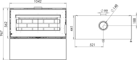 ПЕЧЬ-КАМИН "МОНБЛАН" АОТ 10.0-05