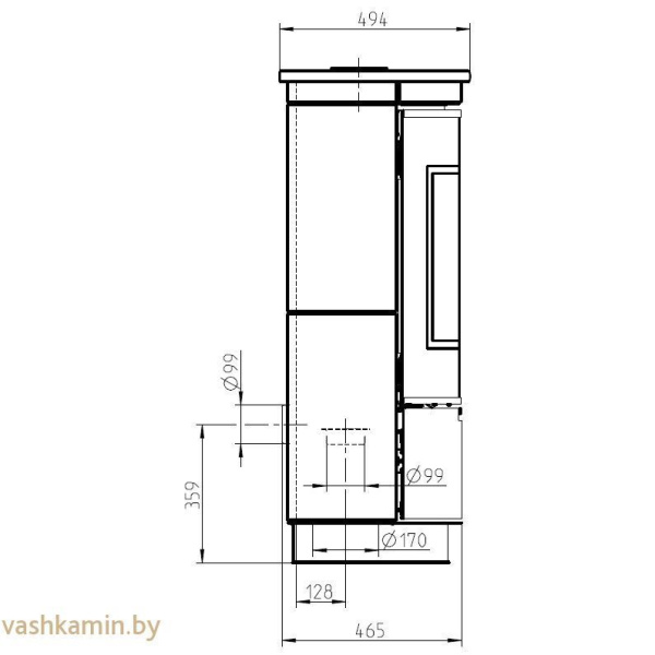 Печь-камин Thorma ANDORRA Extra Serpentino