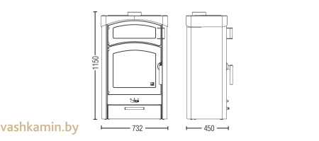 Отопительная печь Austroflamm Pallas Back