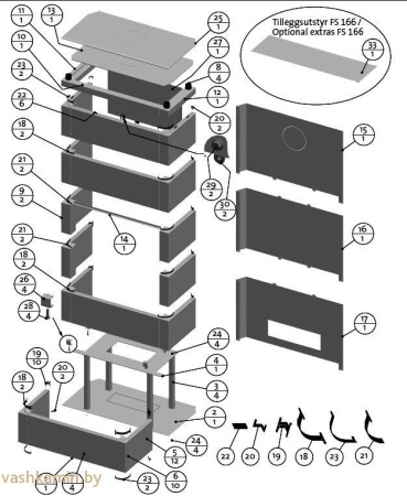 Камин с облицовкой JOTUL FS 166 (I 570)