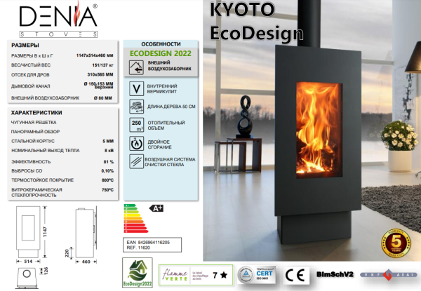 DENIA KYOTO Печь-камин
