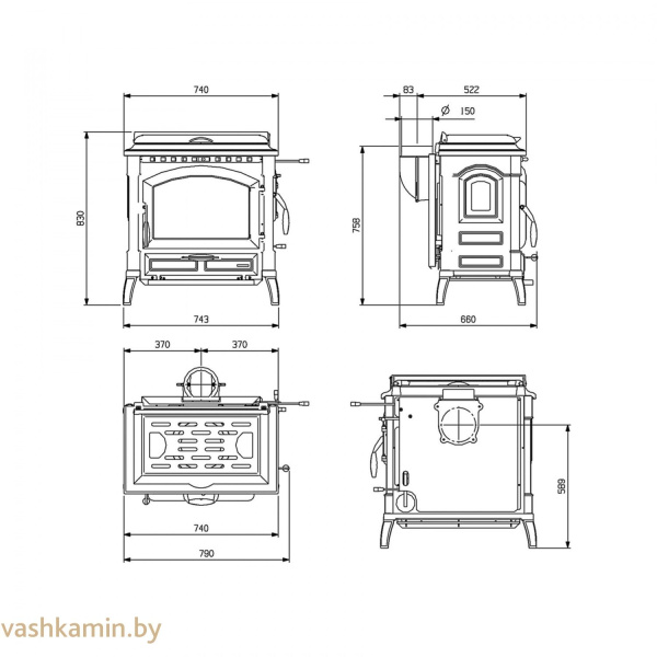 Печь La Nordica Isetta con Cerchi EVO