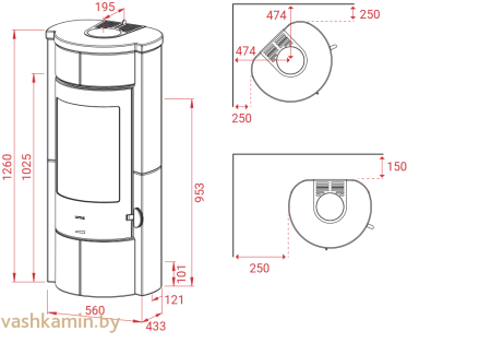 Печь-камин Lotus Prestige M