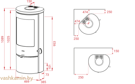 Lotus Prestige Basic S в стеатите Печь-камин