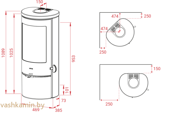 Lotus Prestige Basic S в стеатите Печь-камин