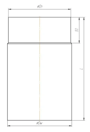 Труба КПД 1000 мм сталь 2 мм