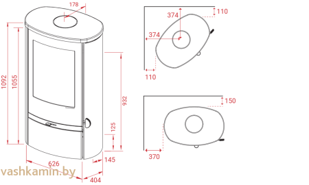 Печь-камин Lotus Jubilee 25  Indian Night