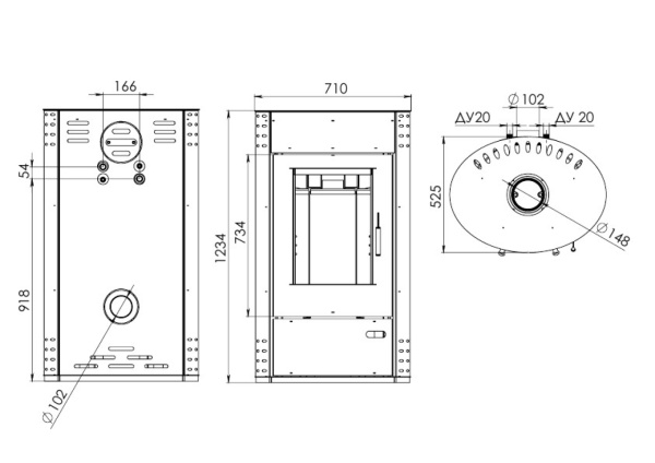 ПЕЧЬ-КАМИН “ДУНАЙ-АКВА” АОТВ
