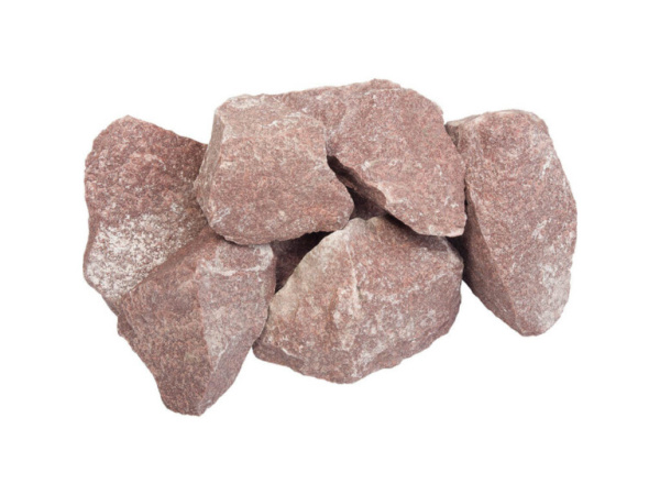 Камни для бани Малиновый кварцит "Сердце Карелии" (обвалованный)