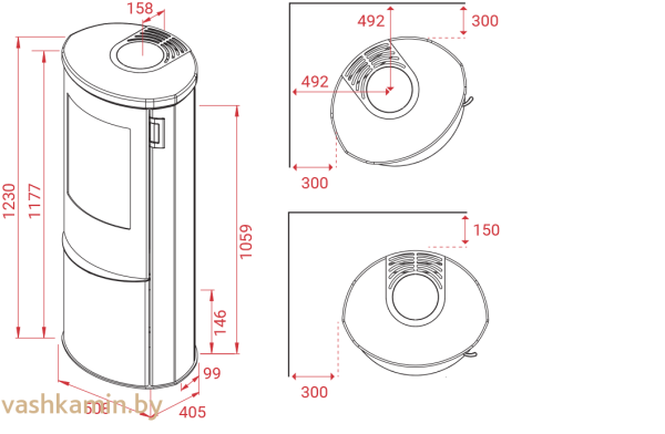 Печь-камин Lotus Liva 6 в стеатите