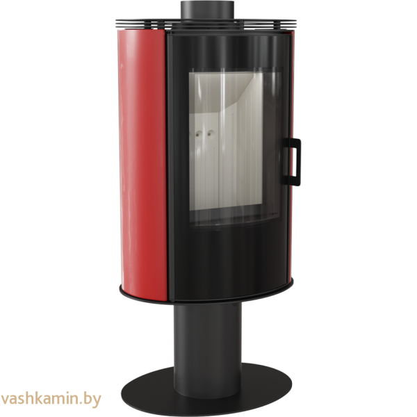 Печь камин Kratki KOZA AB S N O GLASS KAFEL CZERWONY