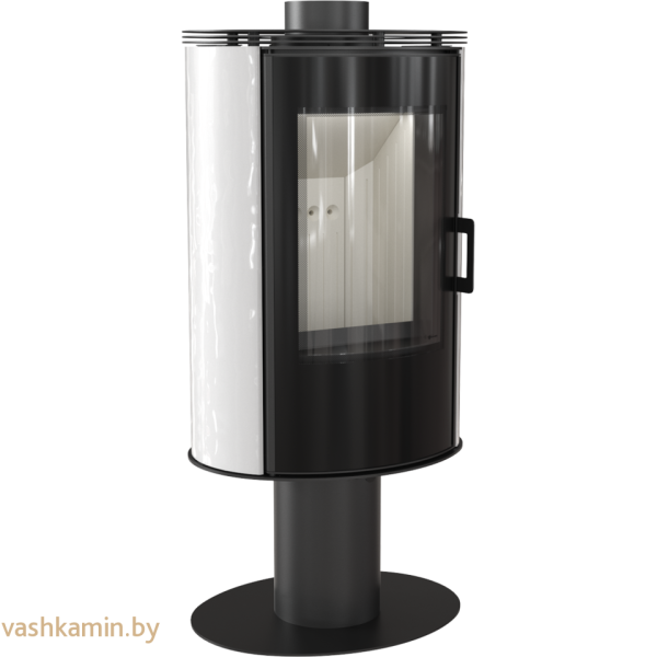 Печь камин Kratki KOZA AB S N O GLASS KAFEL BIALY