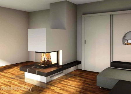 Austroflamm 48x72x51 S3 2.0 Трёхсторонняя каминная топка