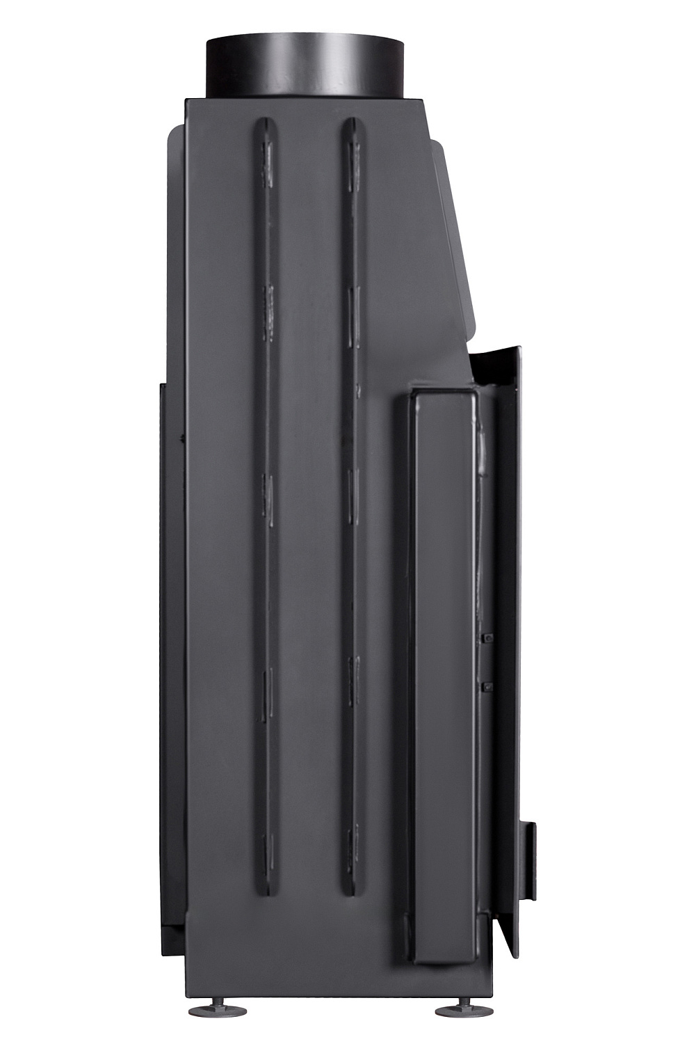 Топка АЛЬФА 1000 белый/черный шамот(подовая)