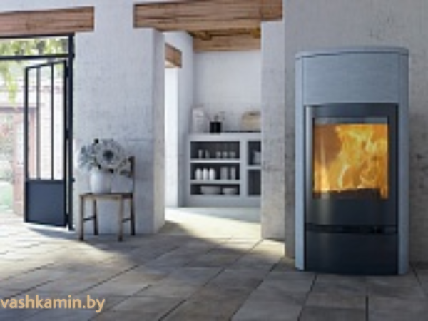 Печь-камин Lotus Jubilee 35 M стеатит c нижней дверцей