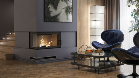 DEFRO HOME IMPULS ME BL/BP угловая каминная топка