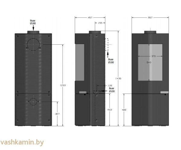 Печь камин MOAI Invicta