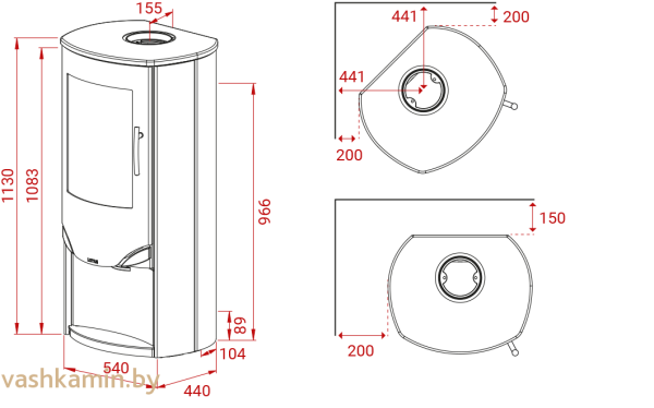 Печь-камин Lotus Prio 5 в стеатите
