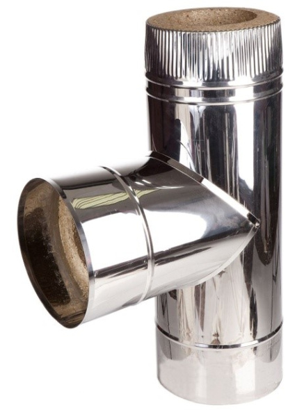 Тройник подключения 90° Нерж AISI430 0.5мм. Вермилоджик