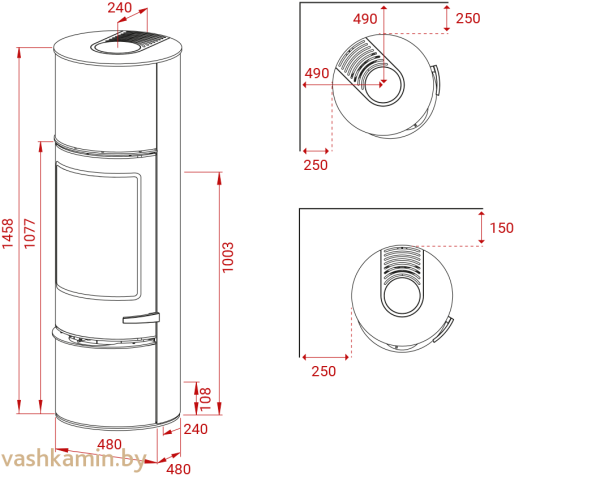 Печь-камин Lotus Prestige