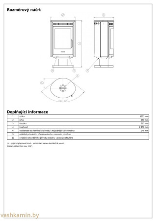 Печь-камин ABX Arktis 8 поворотный
