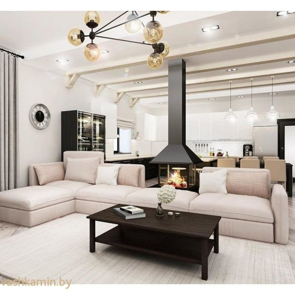 Островной камин CUBE