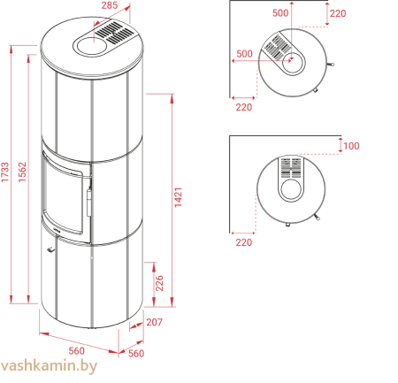 Печь-камин Lotus Maestro 1 Indian Night