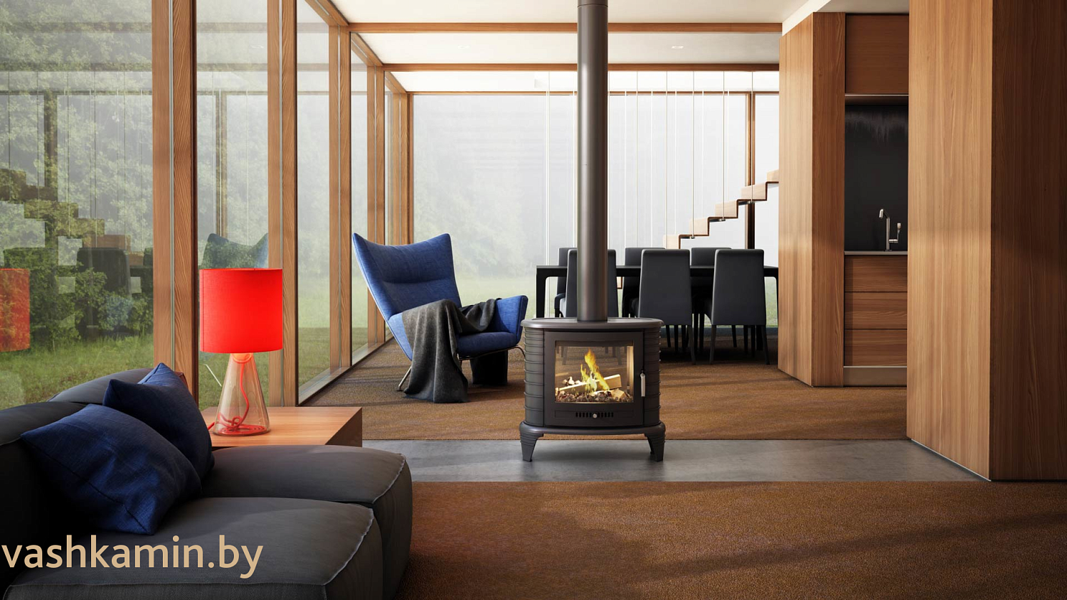 Печь камин Kratki KOZA K8 T