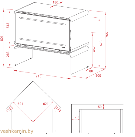 Печь-камин Lotus Living Base