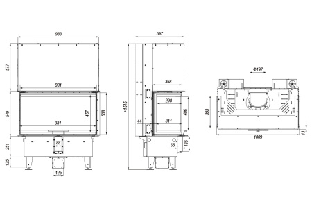 DEFRO HOME INTRA ME C G Каминная топка