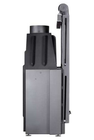 Каминная топка Экокамин АЛЬФА 800 KВ с контргрузом черный/белый шамот