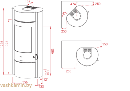 Печь-камин Lotus Prestige MST