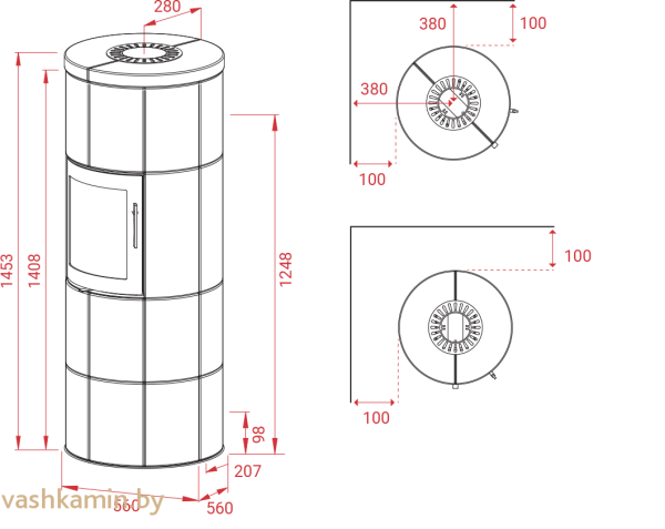 Печь-камин Lotus M-Jubilee стеатит