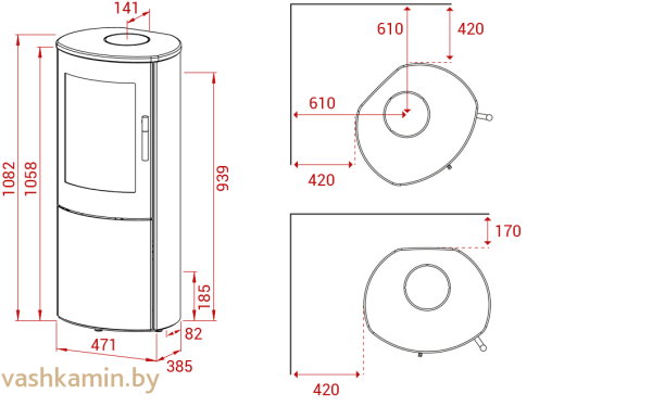Печь-камин Lotus Mira 3