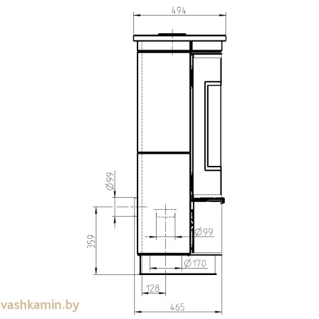 Печь-камин Thorma ANDORRA Plus Serpentino