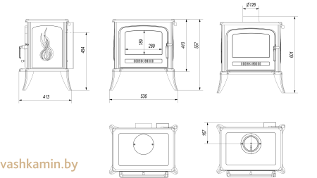 Печь камин Kratki KOZA K7