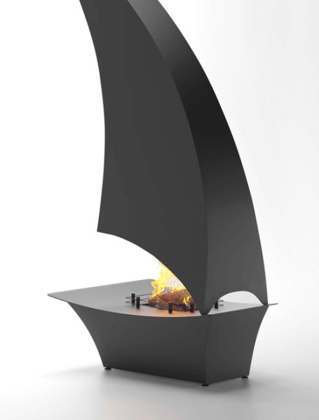 Островной камин ПАРУС