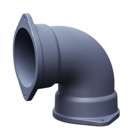 Отвод 90гр чугун ф130