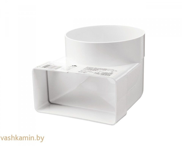 Соединительное колено 90° для плоских и круглых каналов ПВХ