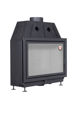 Топка АЛЬФА 1000 белый/черный шамот(подовая)