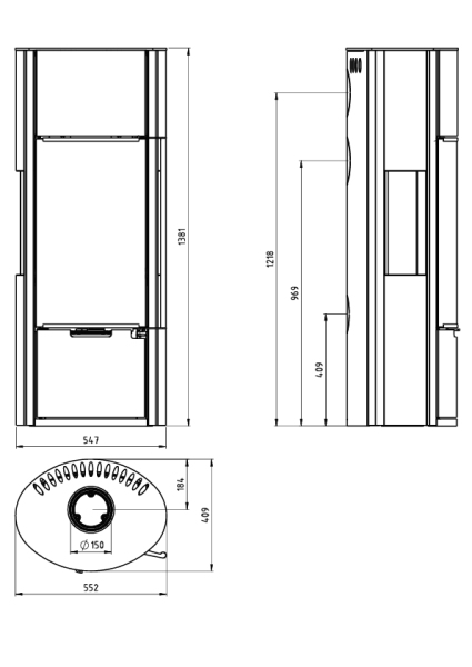 Печь-камин Ember E-15 XL FG